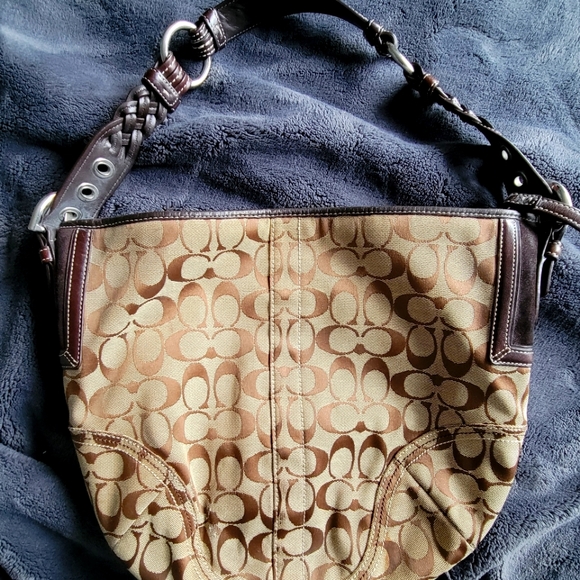 Coach Purse, Hobo Style, Brown - Picture 3 of 6